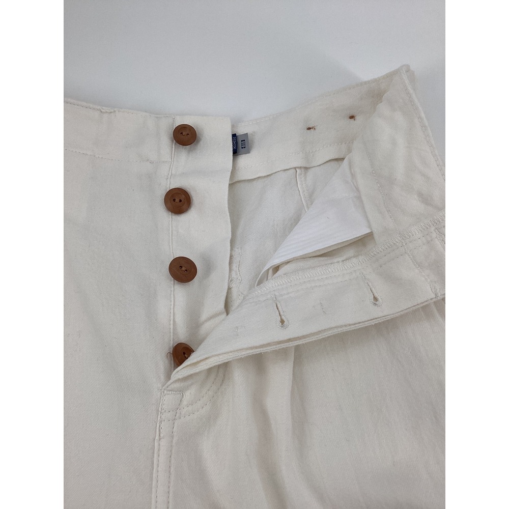 Polo Ralph Lauren White Cotton Twill High Waist Curved Leg Carrot Pants 4 NWOT - Picture 2 of 14